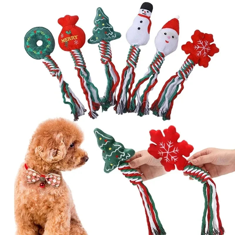 Jouets de Noël pour Chiens – Peluches, Cordes et Jouets à Mâcher