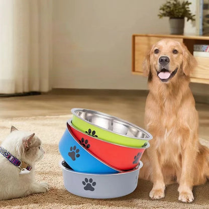 Gamelle Antidérapante en Acier Inoxydable – Pour Chats & Petits Chiens | Solide, Durable et Facile à Nettoyer
