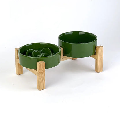 Gamelle anti-glouton pour chat – Stabilité et repas sans stress