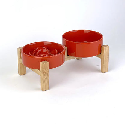 Gamelle anti-glouton pour chat – Stabilité et repas sans stress