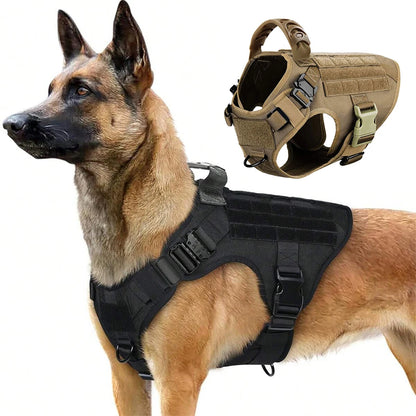 Harnais Tactique pour Grand Chien – Entraînement & Randonnée | Idéal Berger Allemand, Malinois