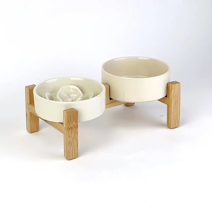 Gamelle anti-glouton pour chat – Stabilité et repas sans stress