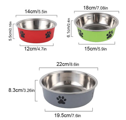 Gamelle Antidérapante en Acier Inoxydable – Pour Chats & Petits Chiens | Solide, Durable et Facile à Nettoyer