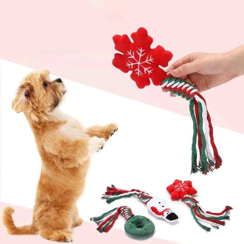 Jouets de Noël pour Chiens – Peluches, Cordes et Jouets à Mâcher