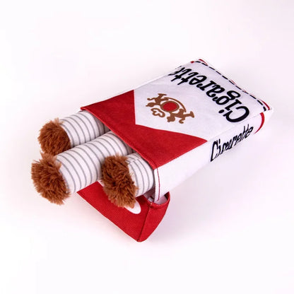 Jouet pour chien “Faux paquet de cigarettes” – Peluche sonore amusante