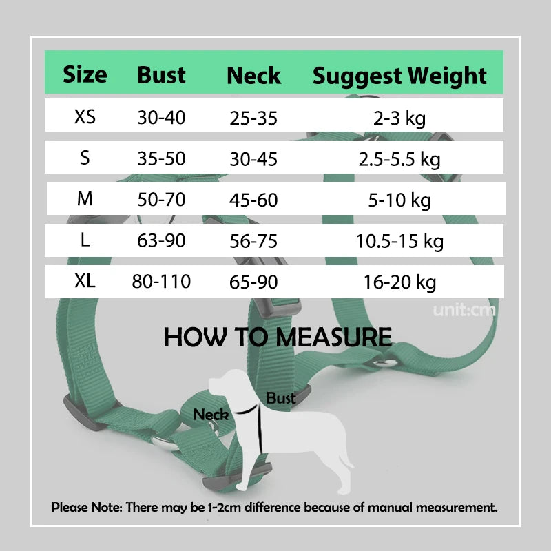 Harnais Résistant en H pour Chien – Anti-Traction & Confort Soft