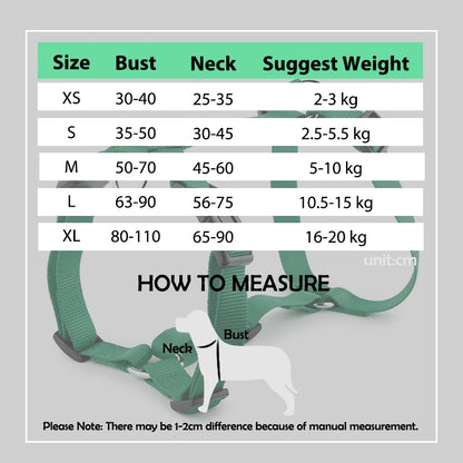 Harnais Résistant en H pour Chien – Anti-Traction & Confort Soft