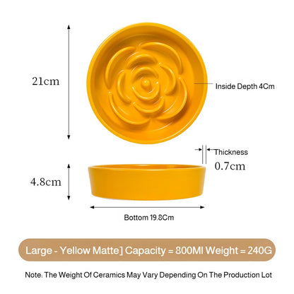 Gamelle anti-glouton pour chat – Stabilité et repas sans stress