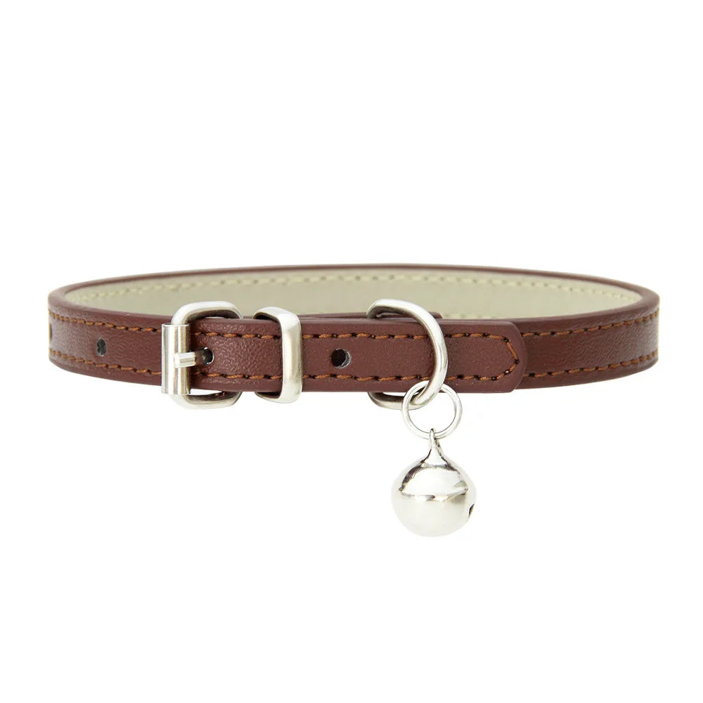 Collier Confort en Cuir Synthétique – Pour Chiens, Chats & Chiots