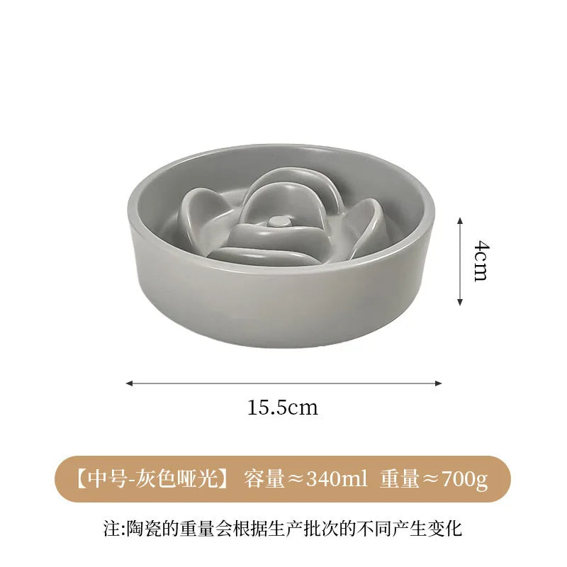 Gamelle anti-glouton pour chat – Stabilité et repas sans stress