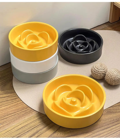 Gamelle anti-glouton pour chat – Stabilité et repas sans stress