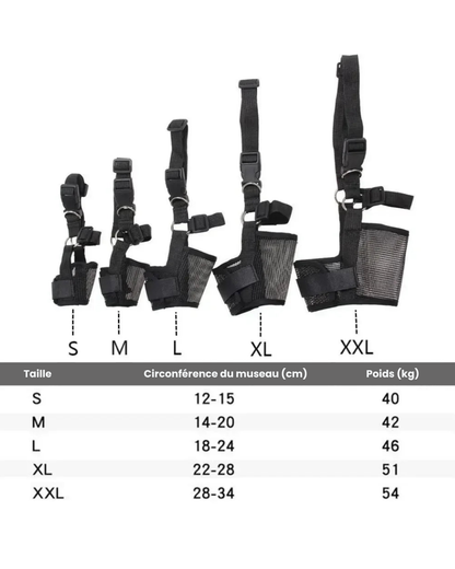 Muselière Respirante Ajustable pour Chien