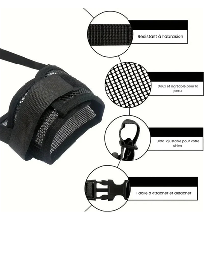 Muselière Respirante Ajustable pour Chien