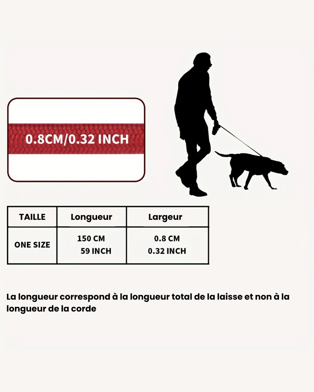 Laisse en Corde Premium pour Chien – Poignée Soft Grip & Mousqueton en Alliage